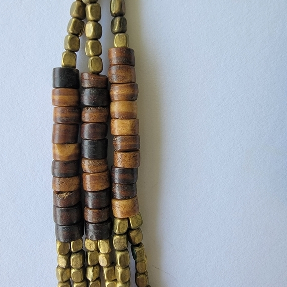 Multi Strand Mixed Media Necklace Made in India - Picture 12 of 14